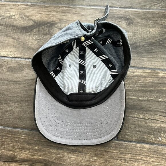 Adidas Gray Ish Blue Black Cap Hat One Size Fits Most - Picture 2 of 4